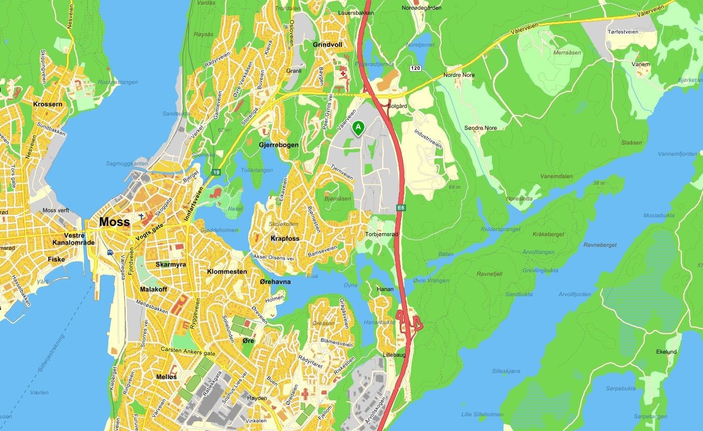 Kartutsnitt Galleribilde