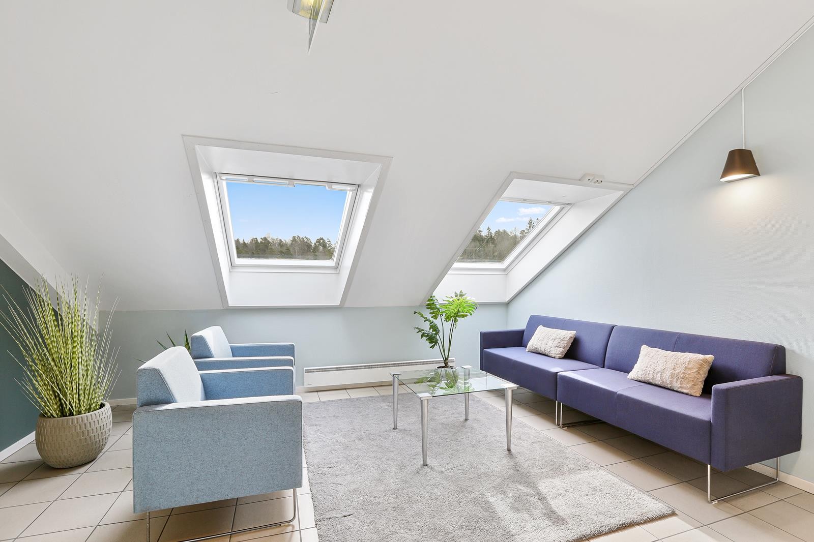 Hyggelig sittegruppe i fellesarealet Galleribilde