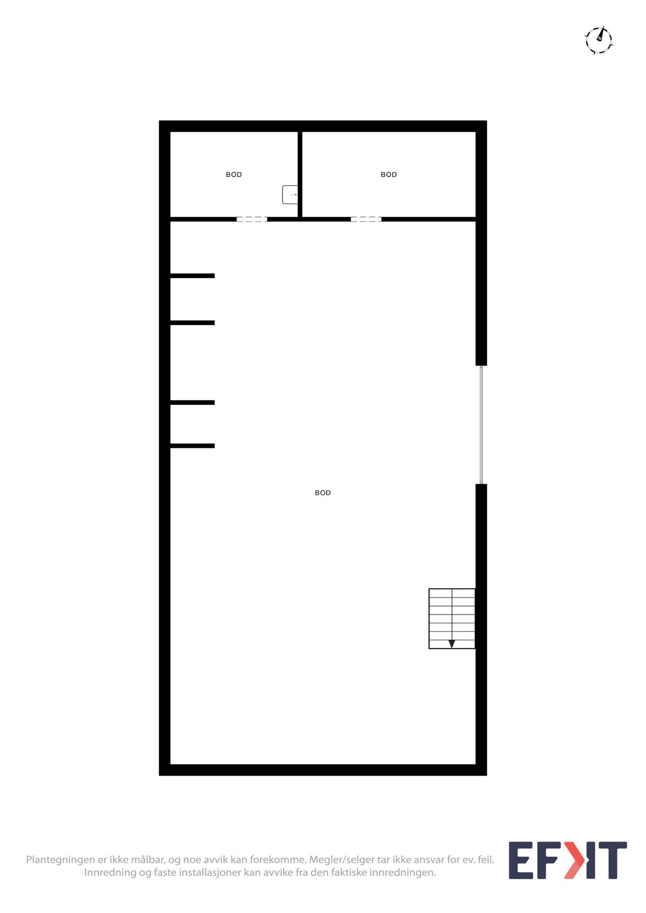 Plantegning som viser planløsningen av underetasjen. Galleribilde
