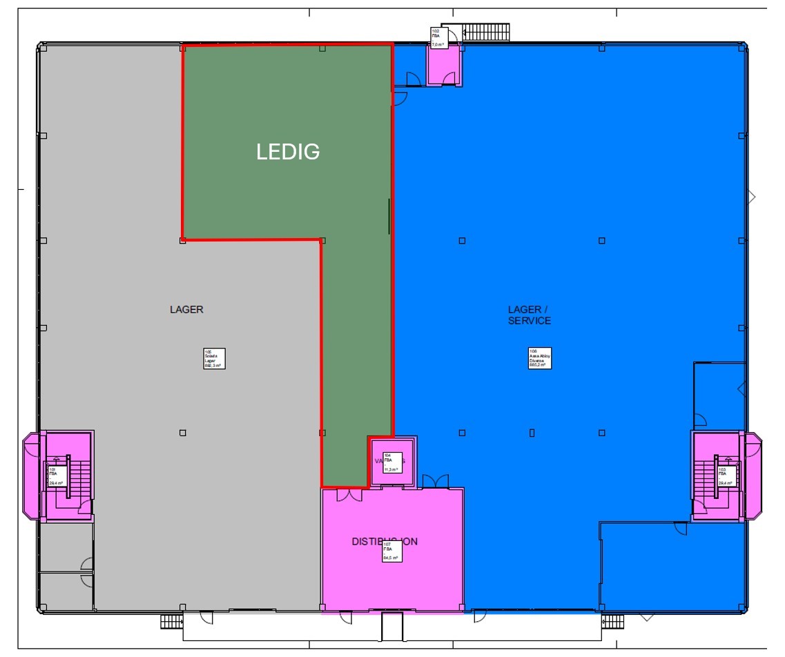 Lagerareal i 1. etg. ca 300 kvm Galleribilde