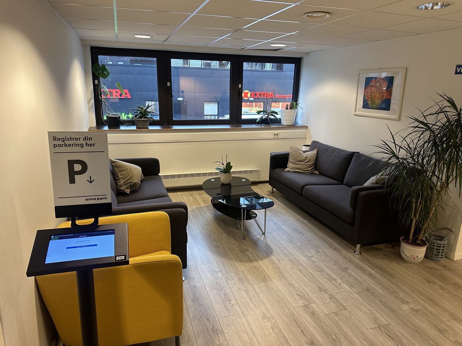 Felles venterom for aktørene i 2. etg. Galleribilde