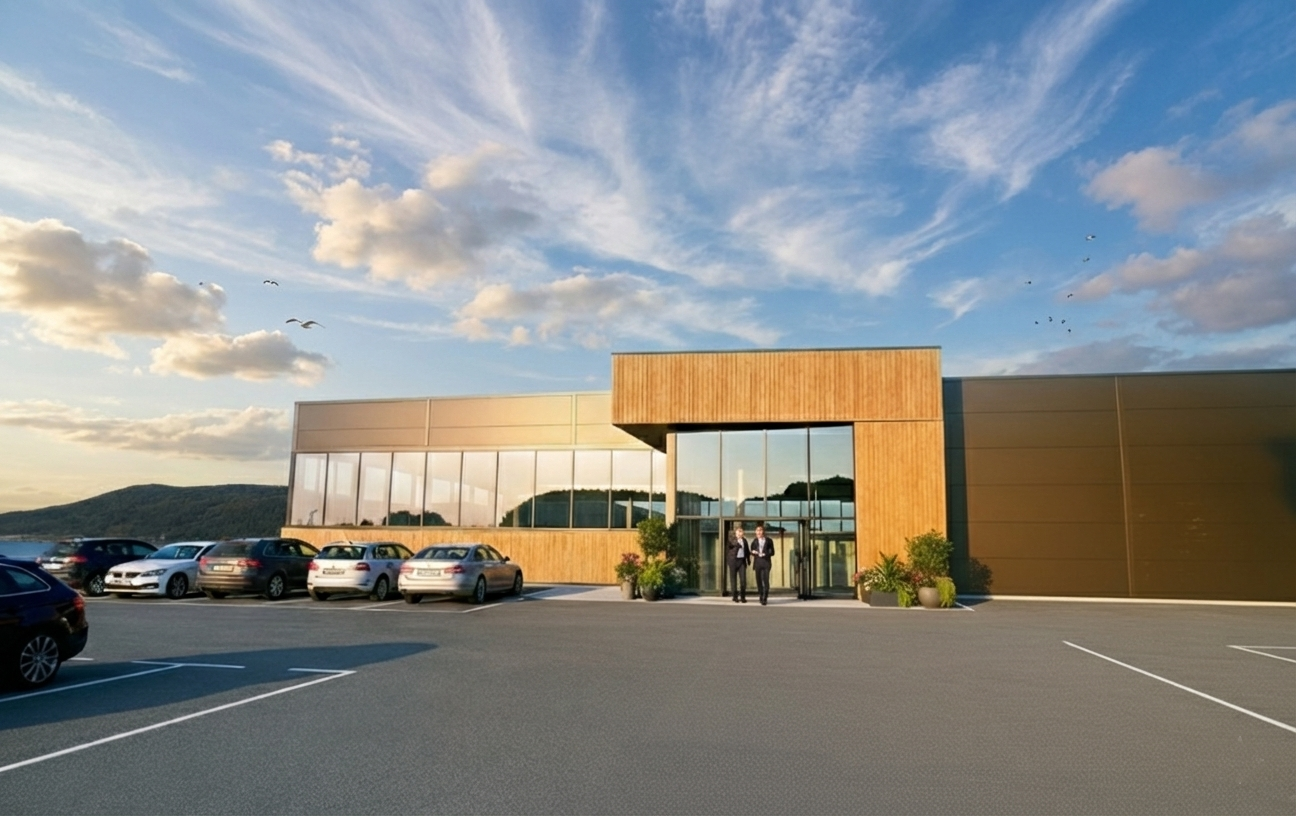 Hovedinngang vest - kort vei fra parkeringsplasser Galleribilde