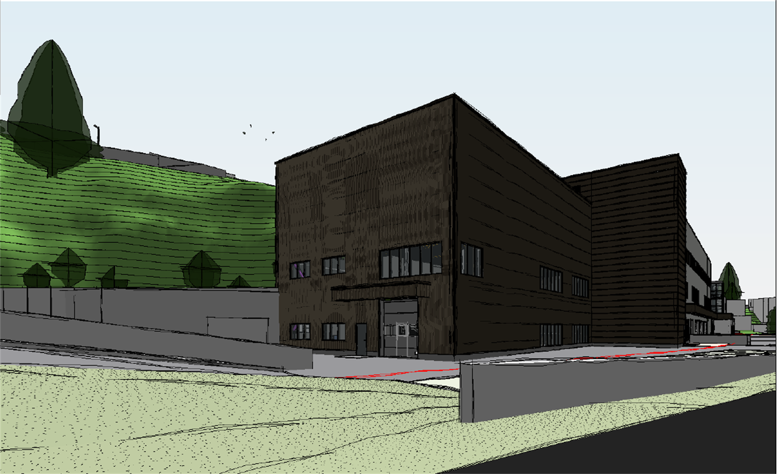 Levers uten vinduer. Vinduer er en leietakertilpasning. Galleribilde