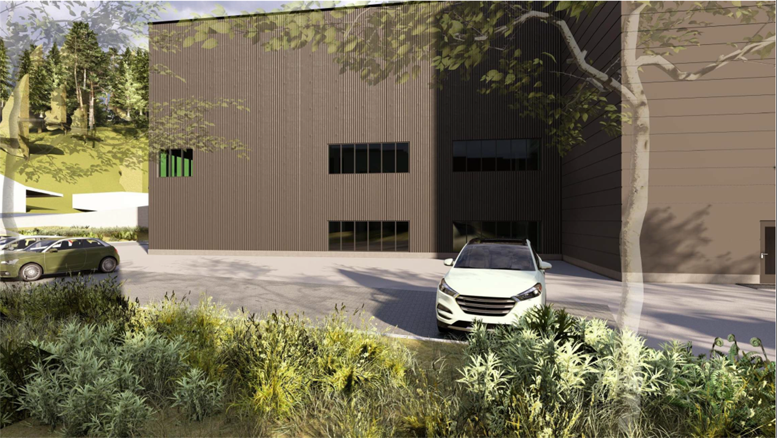 Levers uten vinduer. Vinduer er en leietakertilpasning. Galleribilde