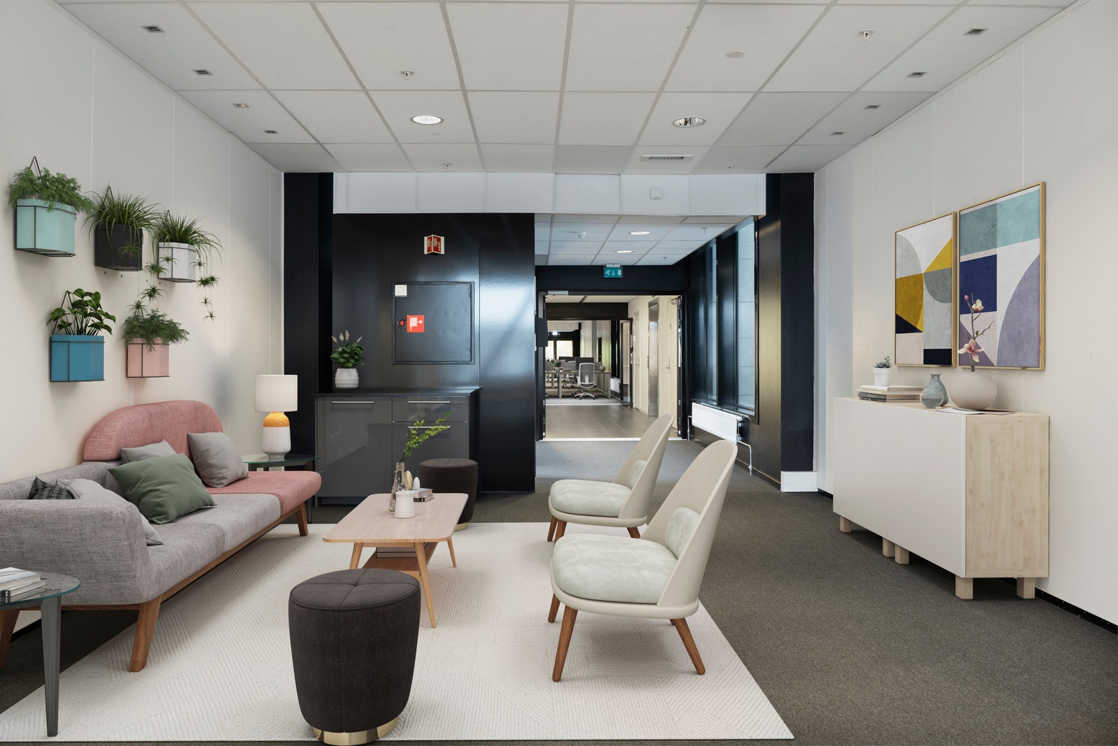 Virtuell styling av lokalet Galleribilde