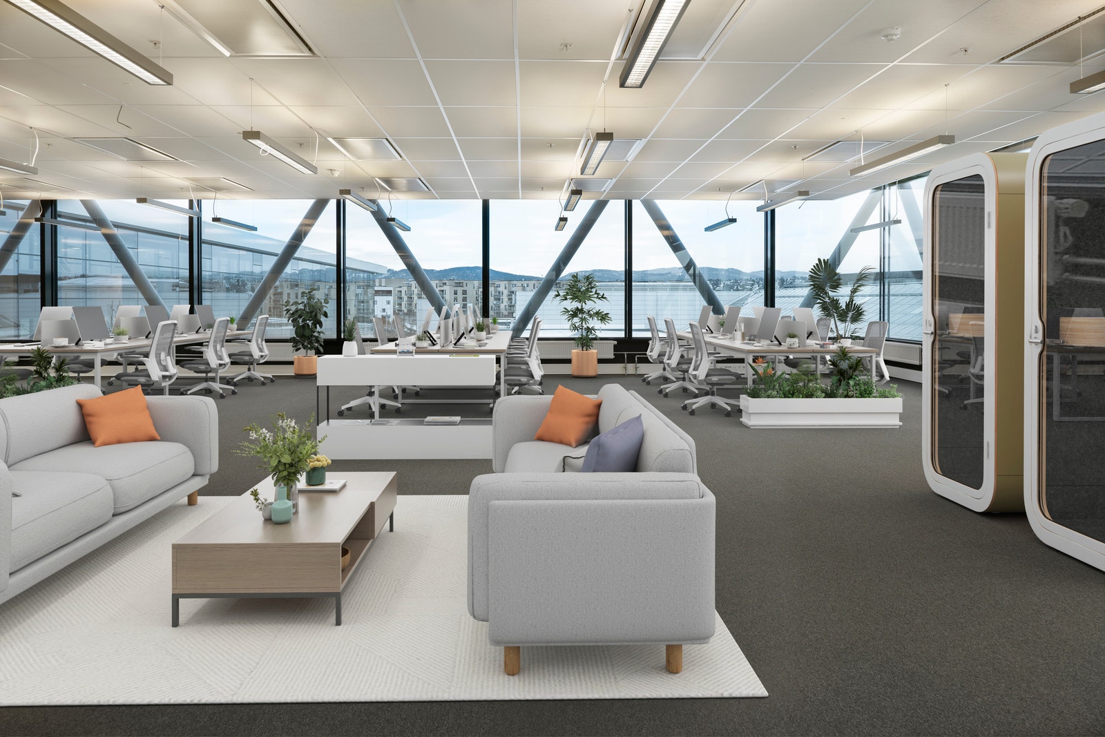 Virtuell styling av lokalet Galleribilde