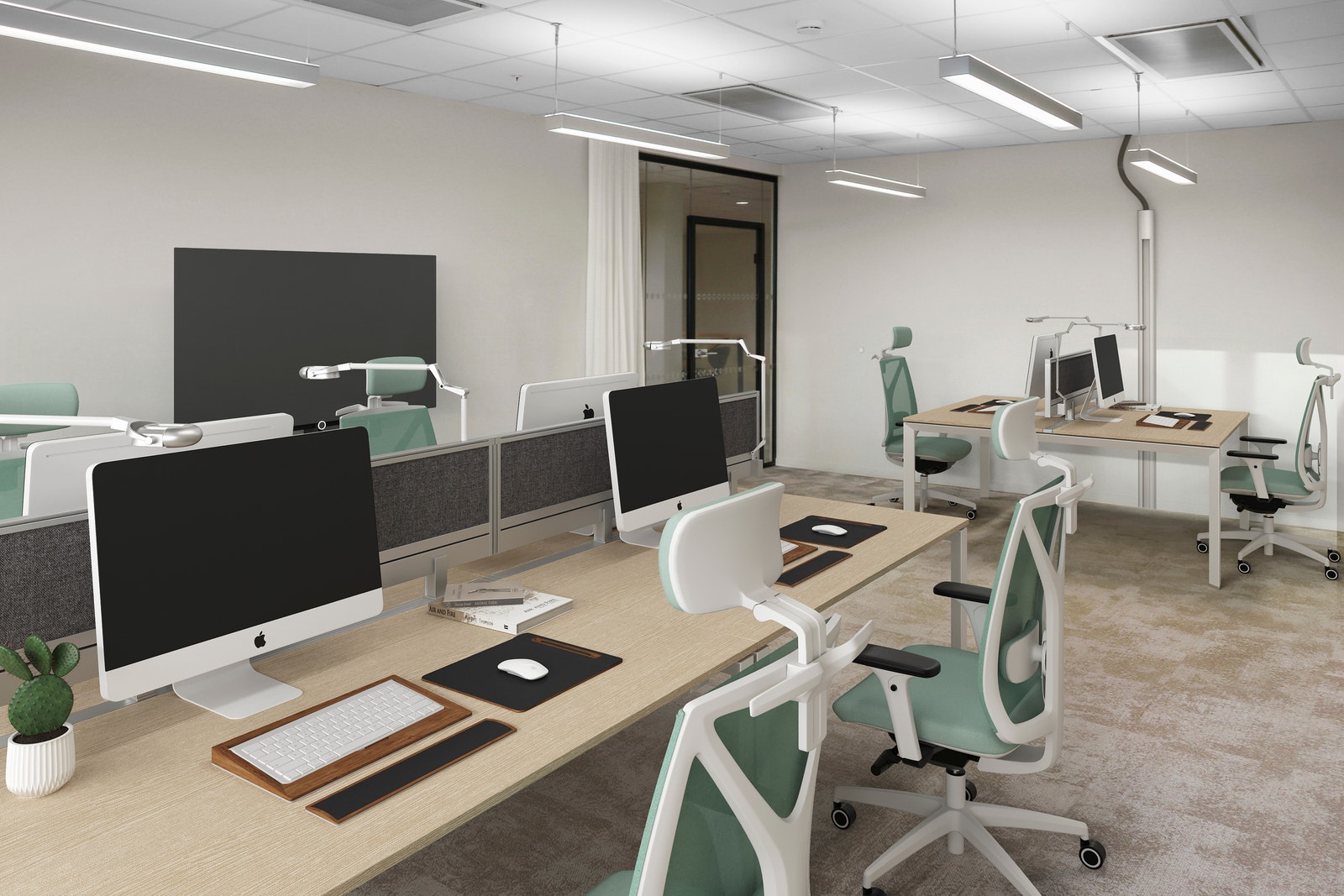 Virtuelt stylet kontor Galleribilde