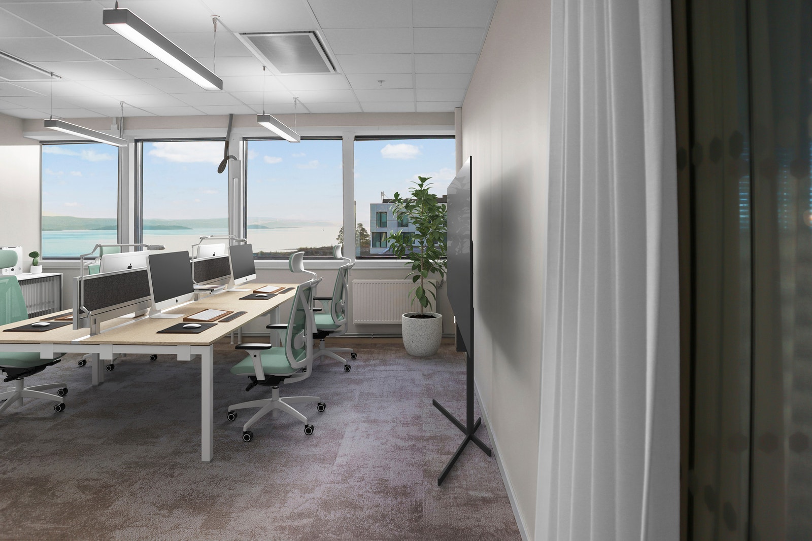 Virtuelt stylet kontor Galleribilde