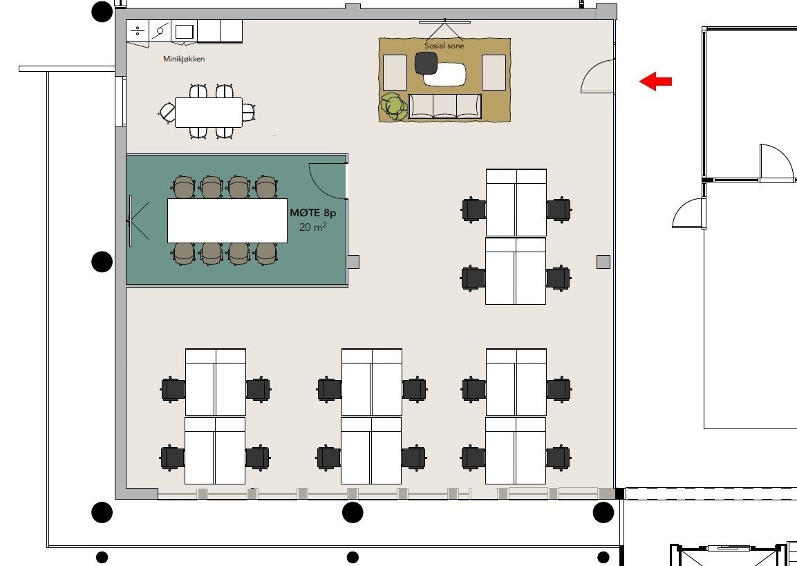 Plantegning Galleribilde