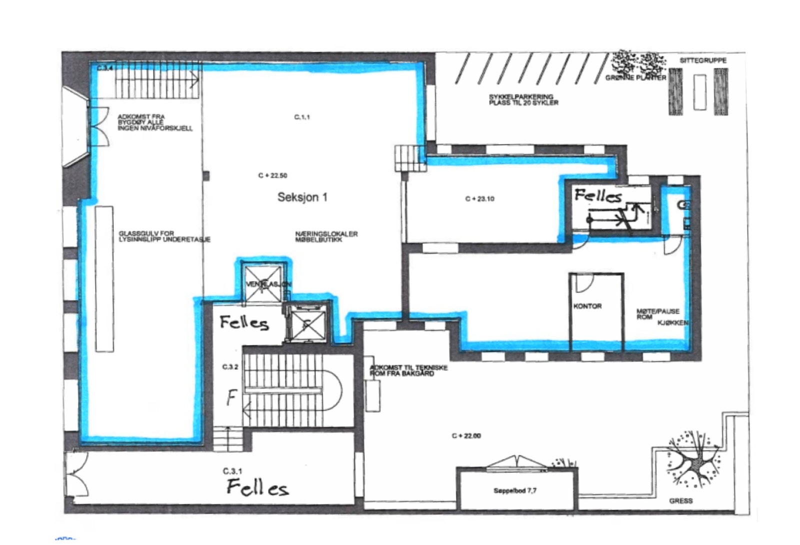 Plantegning - Første etasje Galleribilde
