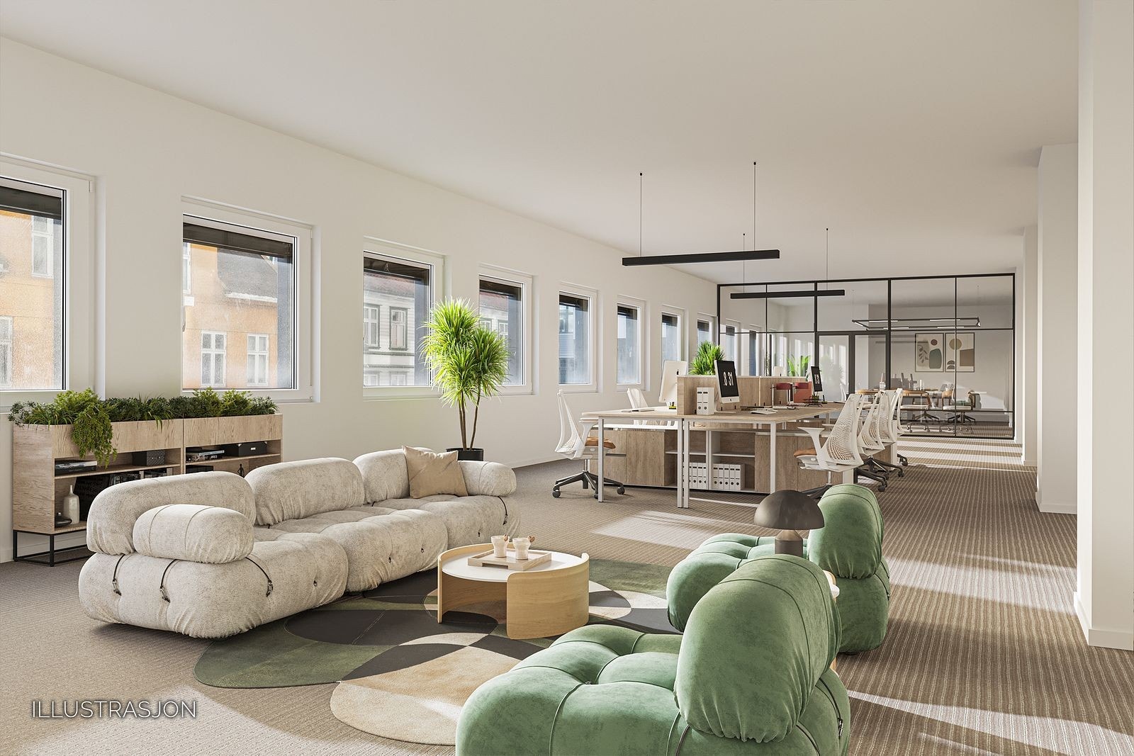 Visualisering av 2. etasje Galleribilde