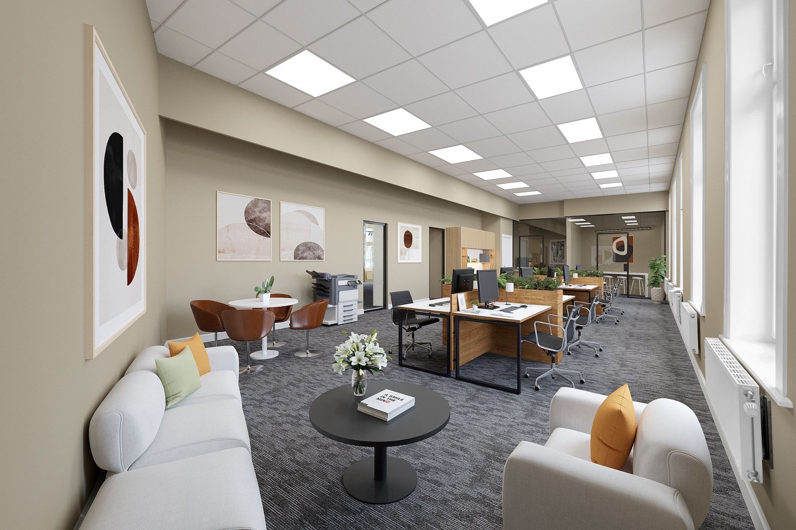 God takhøyde og høy kvalitet i kontorlokalene i 3 og 4 etasje Galleribilde