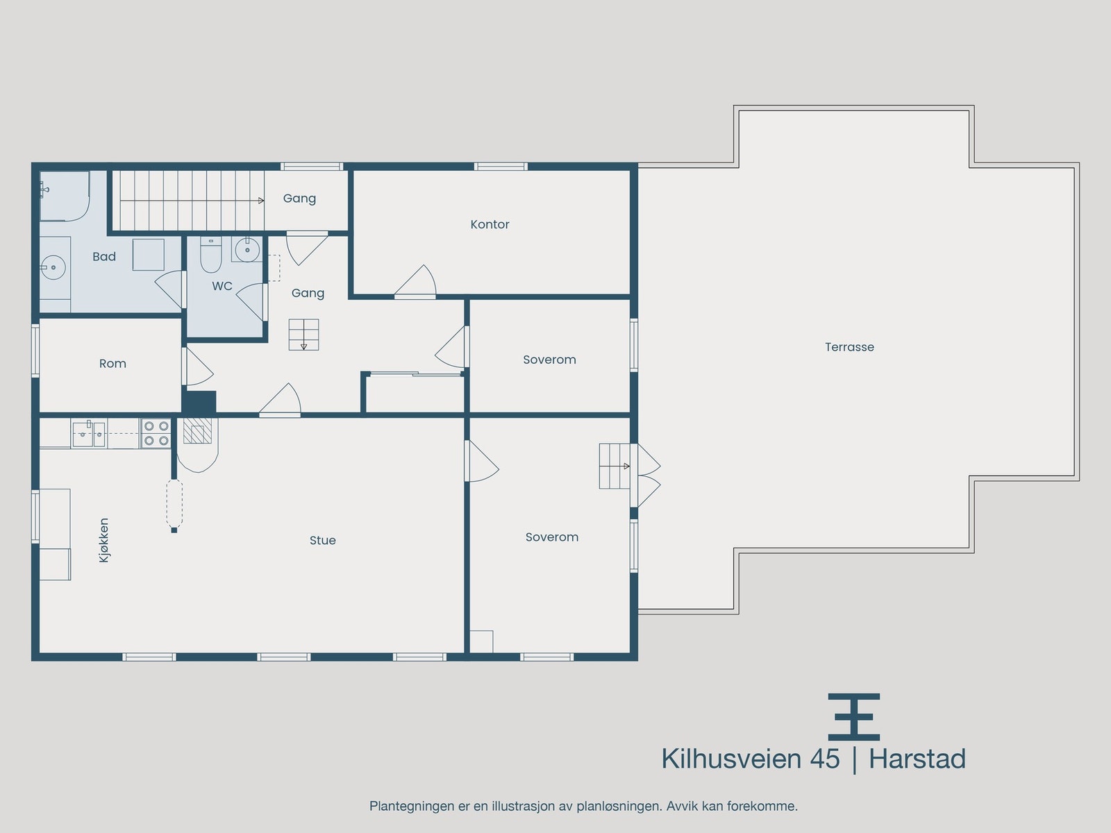 Plantegning 2. etasje - Leilighet på 109 kvm Galleribilde