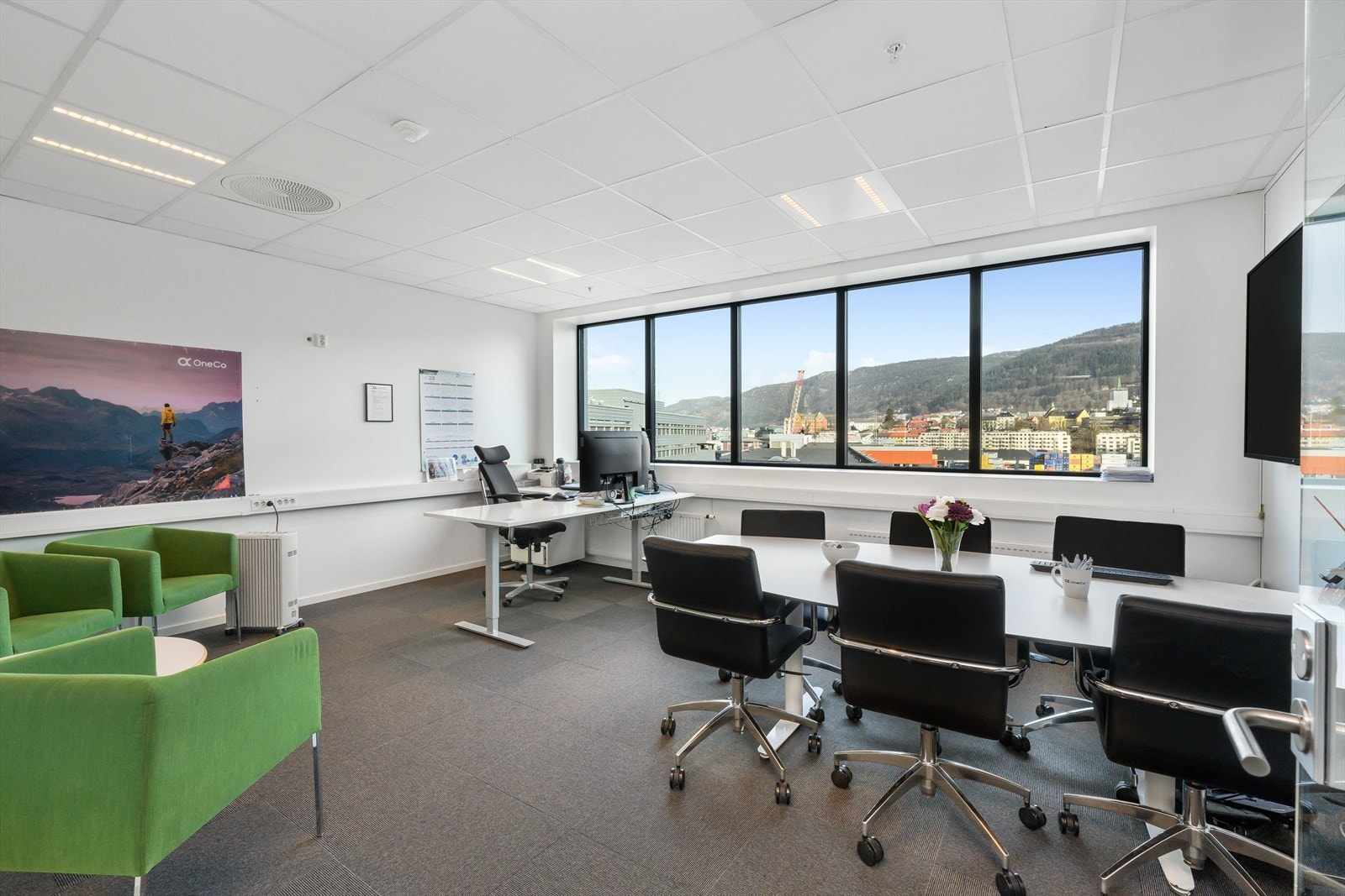 Kombinasjon mellom standard cellekontor, store cellekontor og landskap Galleribilde