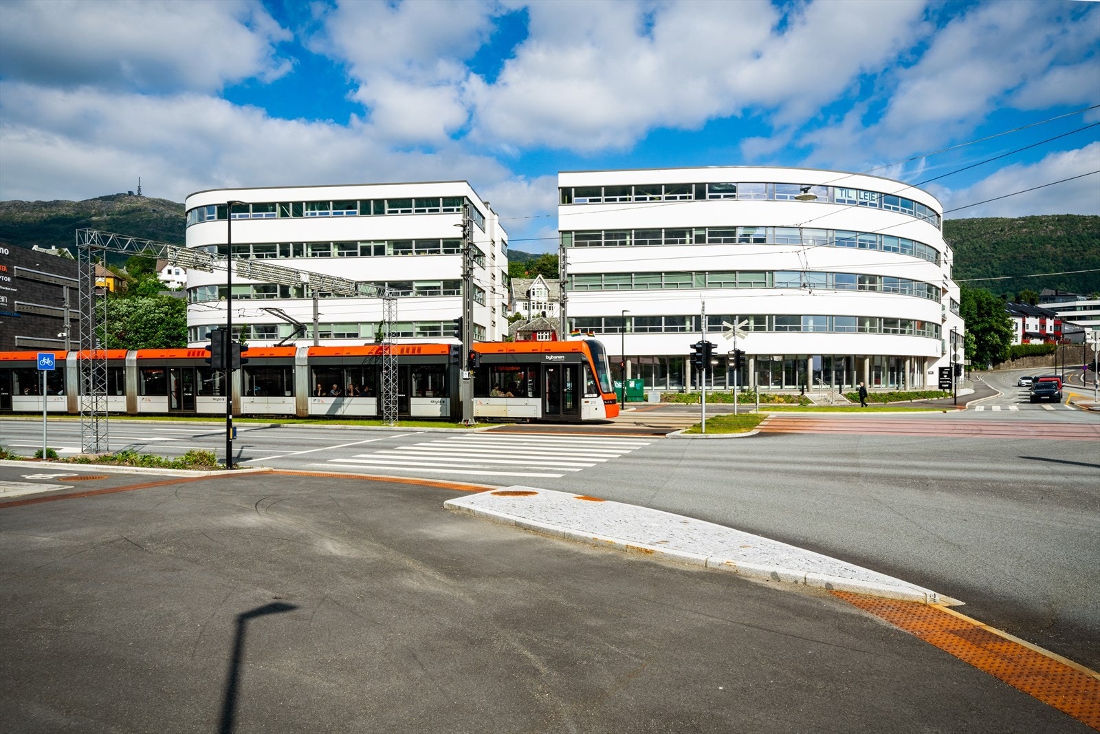 Minde næringspark ligger strategisk til mellom de to bybanelinjene Galleribilde