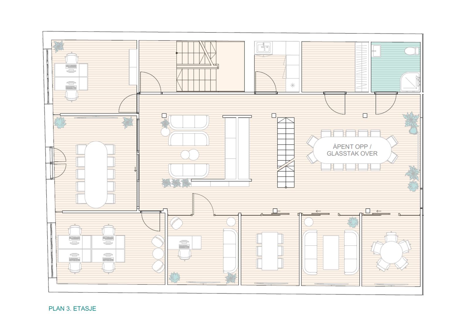 3. etasje - kontorlokaler. Avviker noe fra dagens løsning. Galleribilde