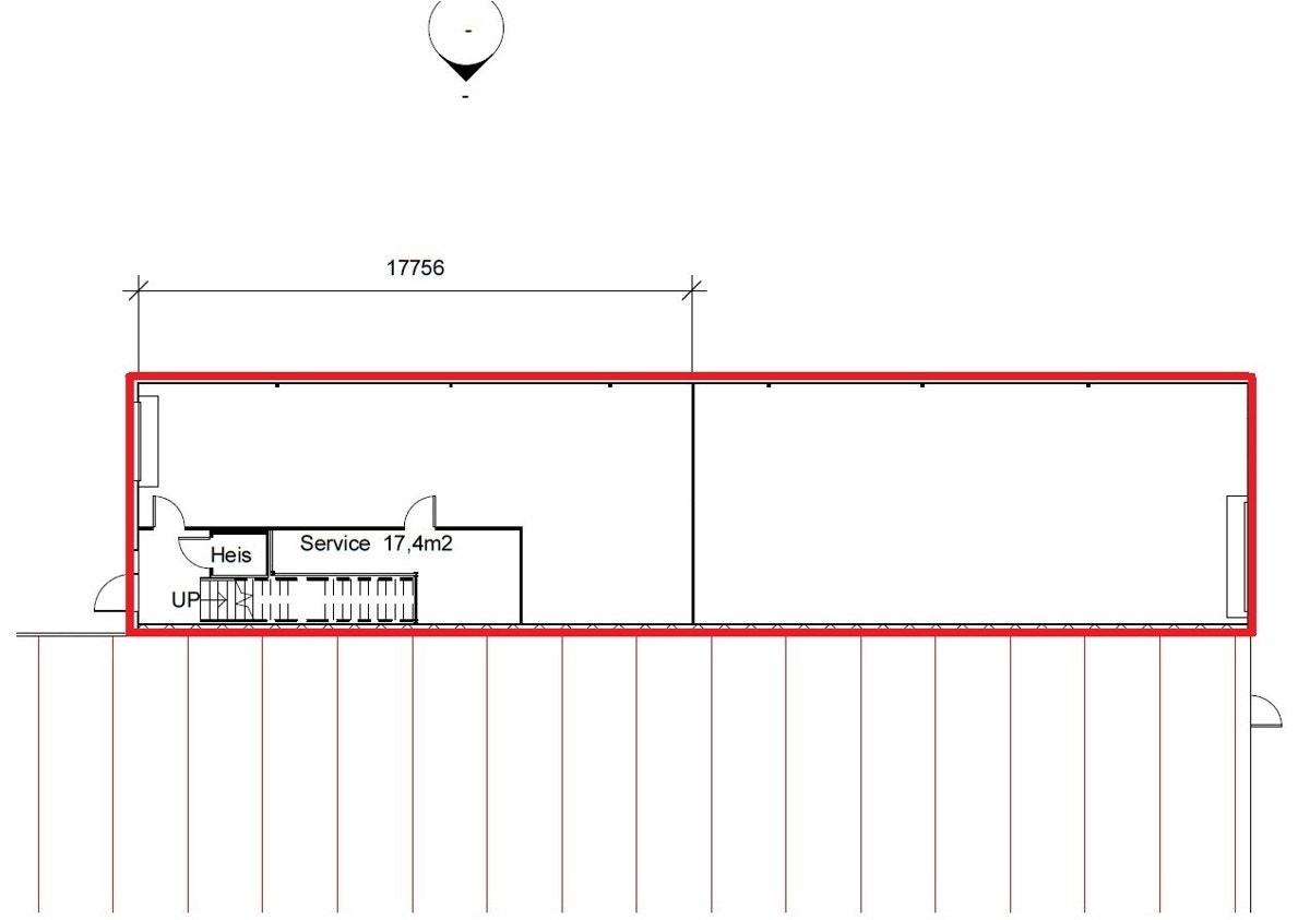 Plantegning 1.etg - Her er inngangsparti og praktiske lagerlokaler med kjøreport. Galleribilde