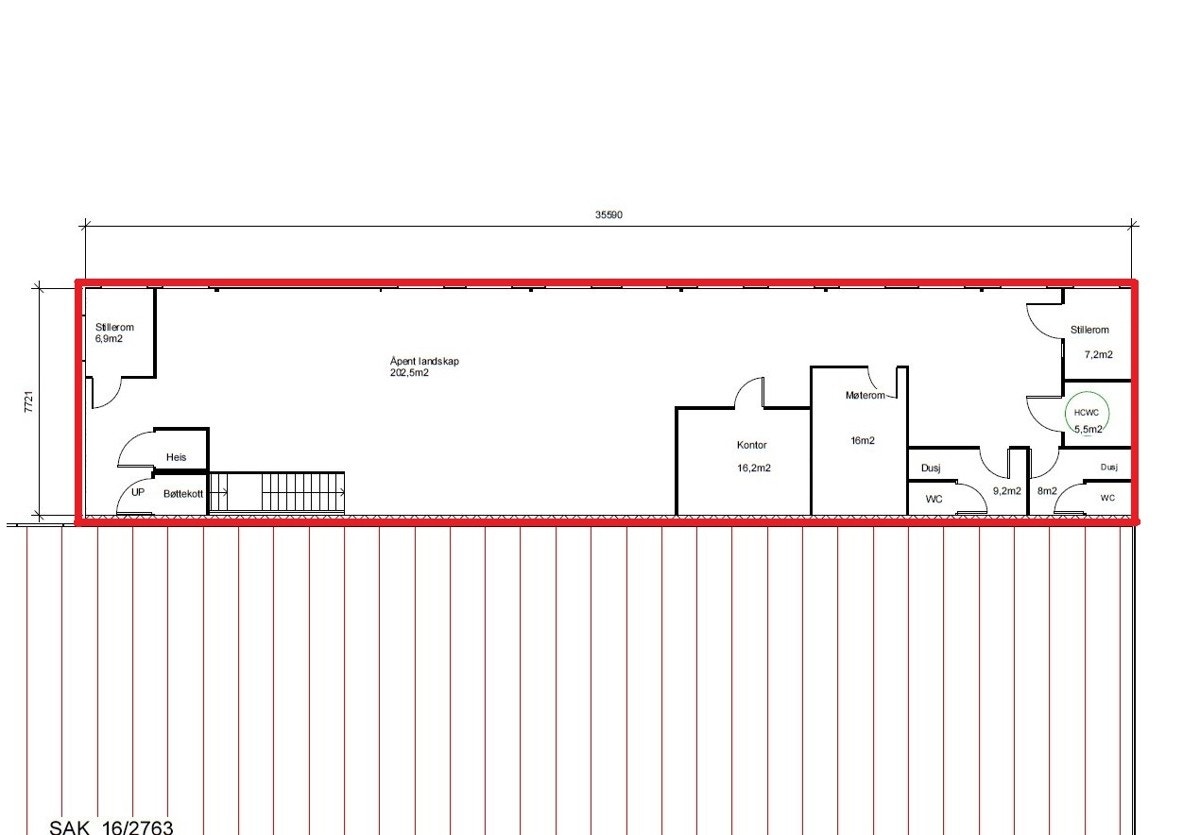 2. etg: Kontorfellesskap, kontor og sosiale soner. Galleribilde