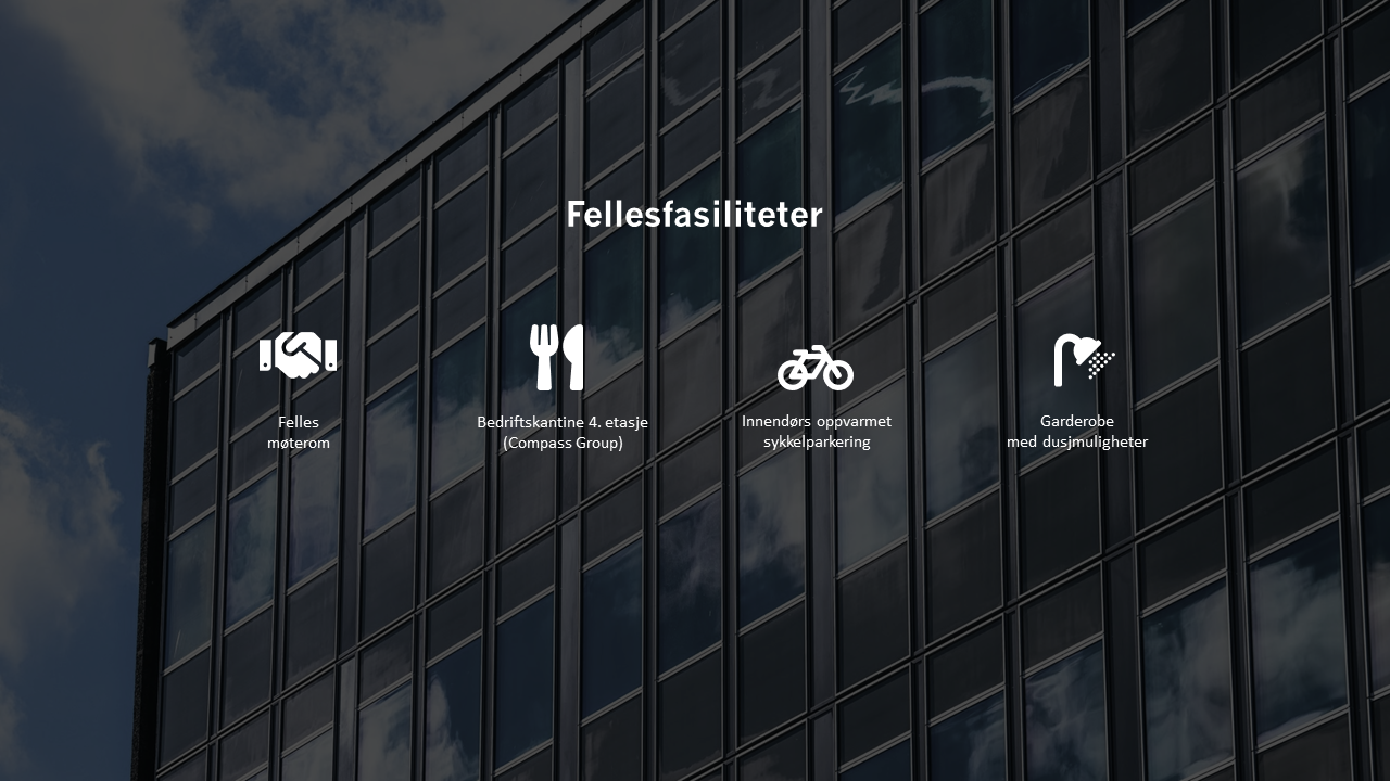 Gode fellesfasiliteter med egen bedriftskantine m.m. Galleribilde