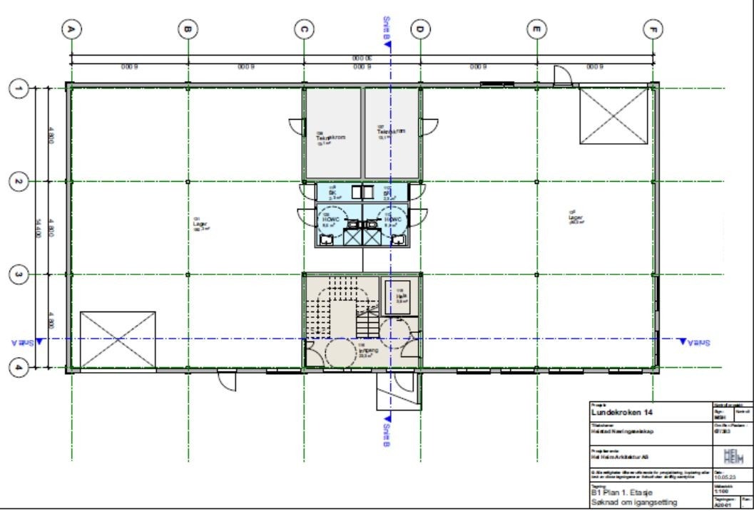 Plan 1. etasje Galleribilde