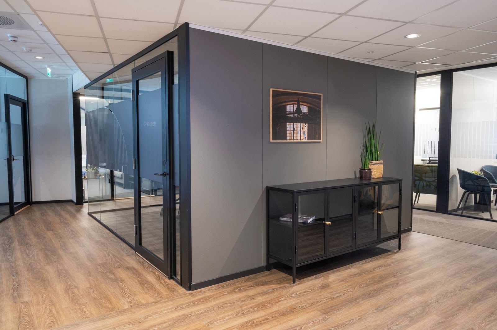 I K3 er det 2 stk møterom der det ene ligger sentrert i fellesskapet Galleribilde