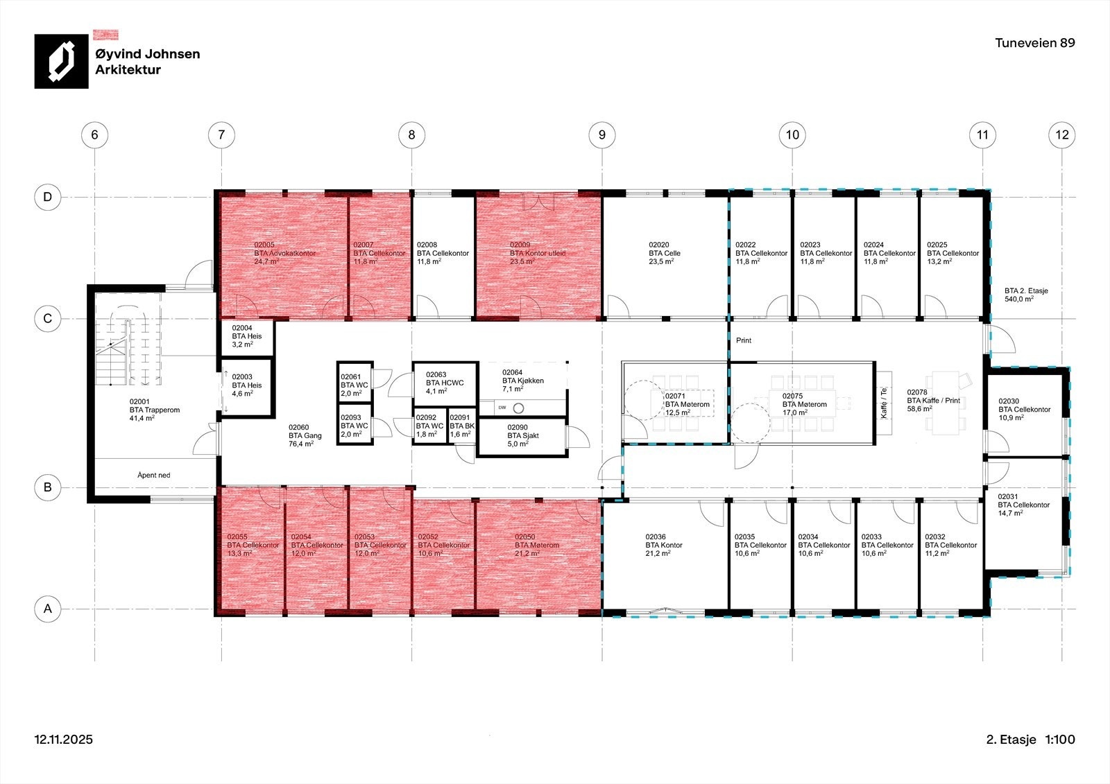 Ledig areal i 2. etasje Galleribilde