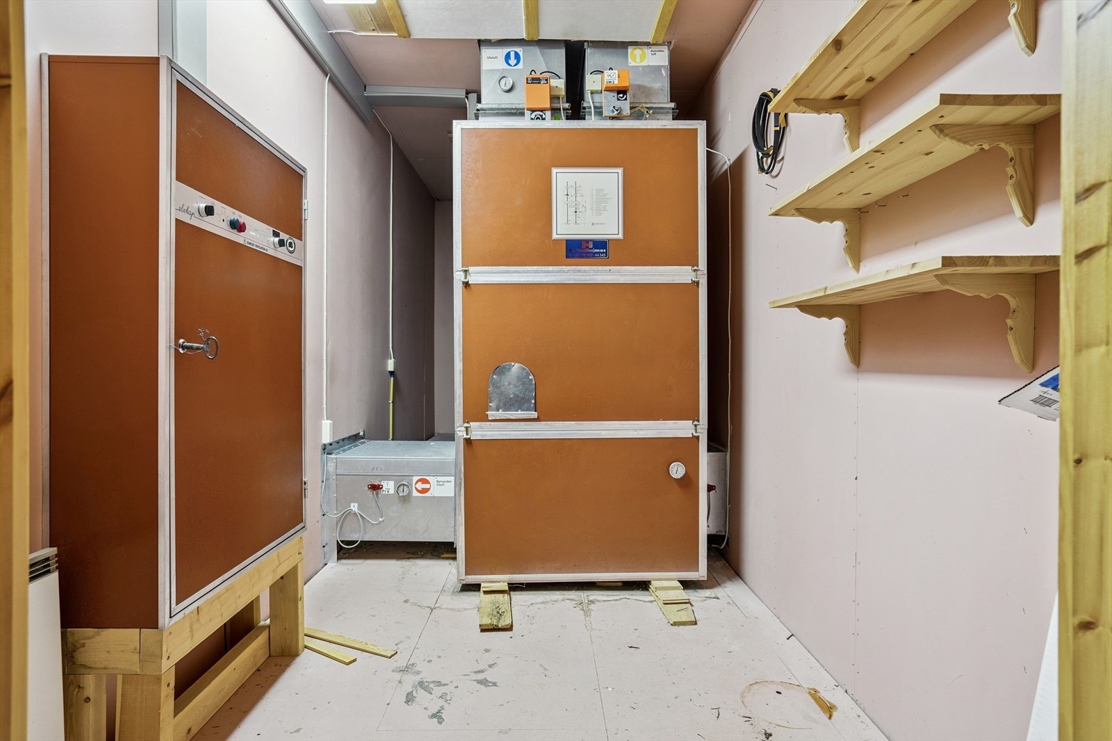 Teknisk rom på loftsdel Galleribilde