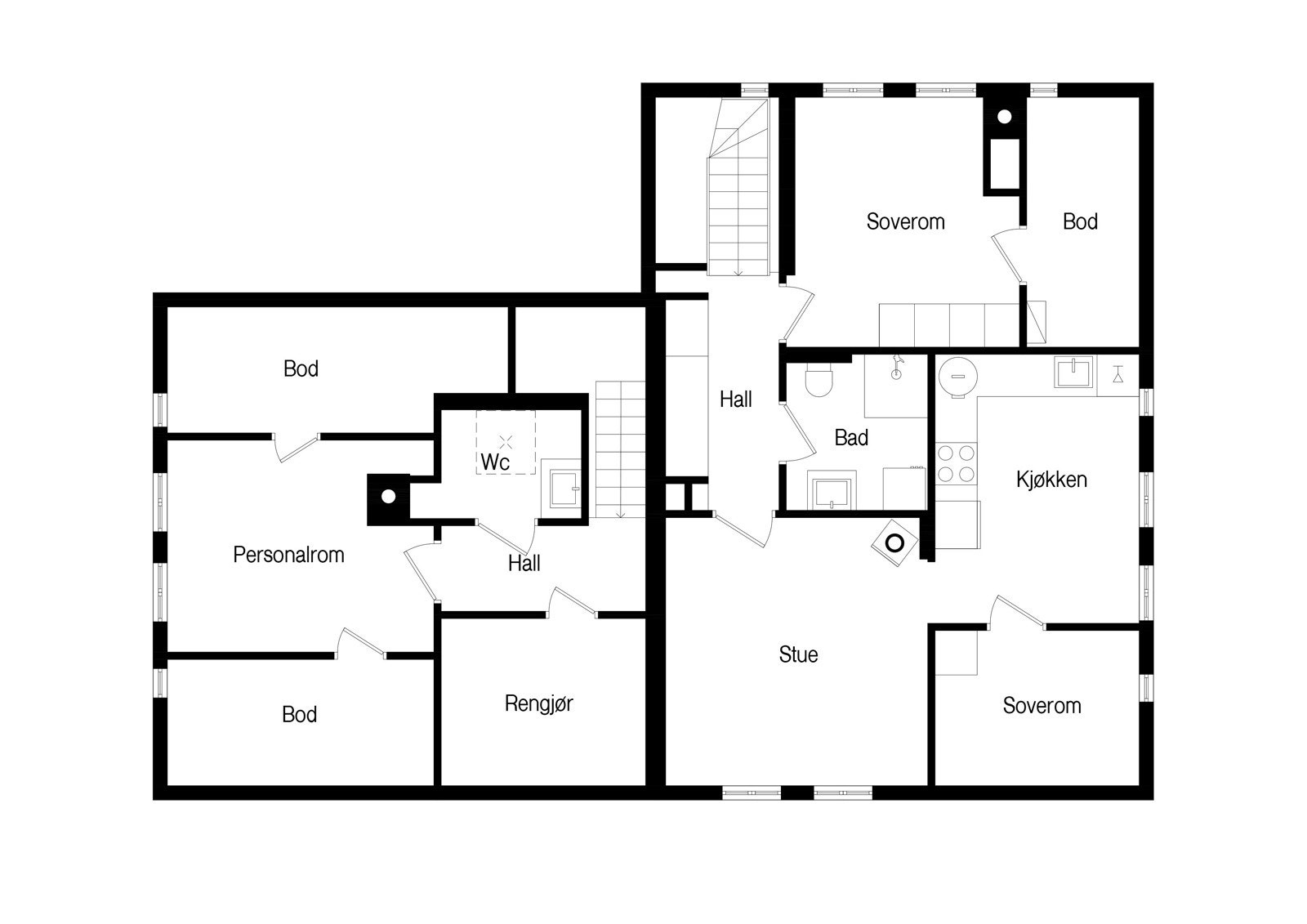 Plantegning - Aarresmia 2. etasje Galleribilde