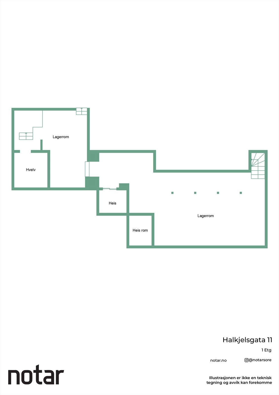 Plantegning kjelleretasje Galleribilde