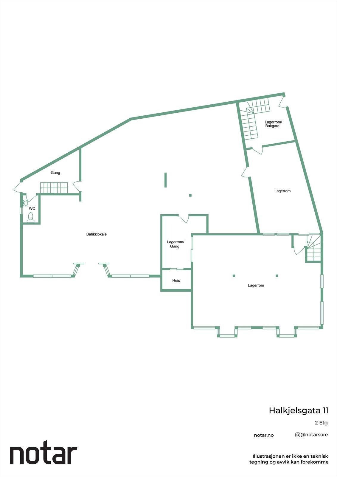 Plantegning gateplan Galleribilde