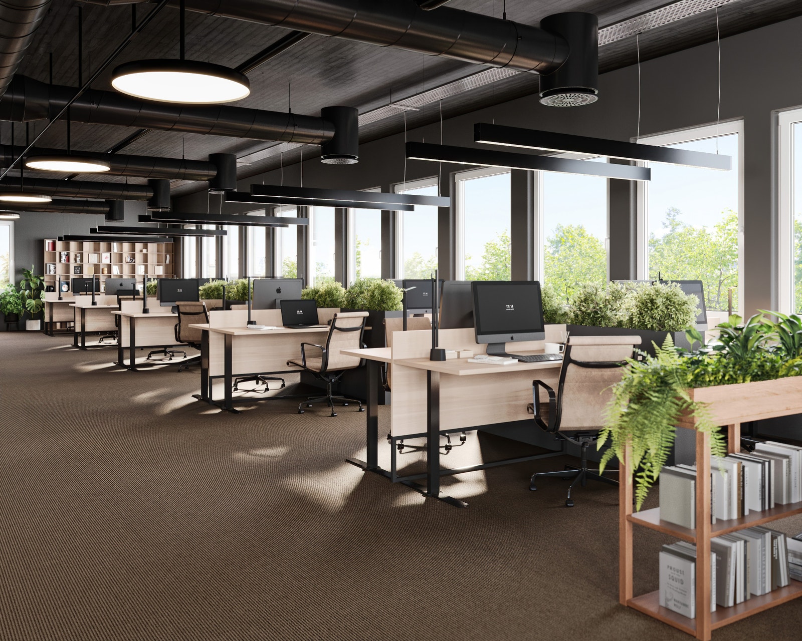 Kontorlokaler til kun 1 350,- pr. kvm – klare for din løsning (Digitalt stylet bilde) Galleribilde