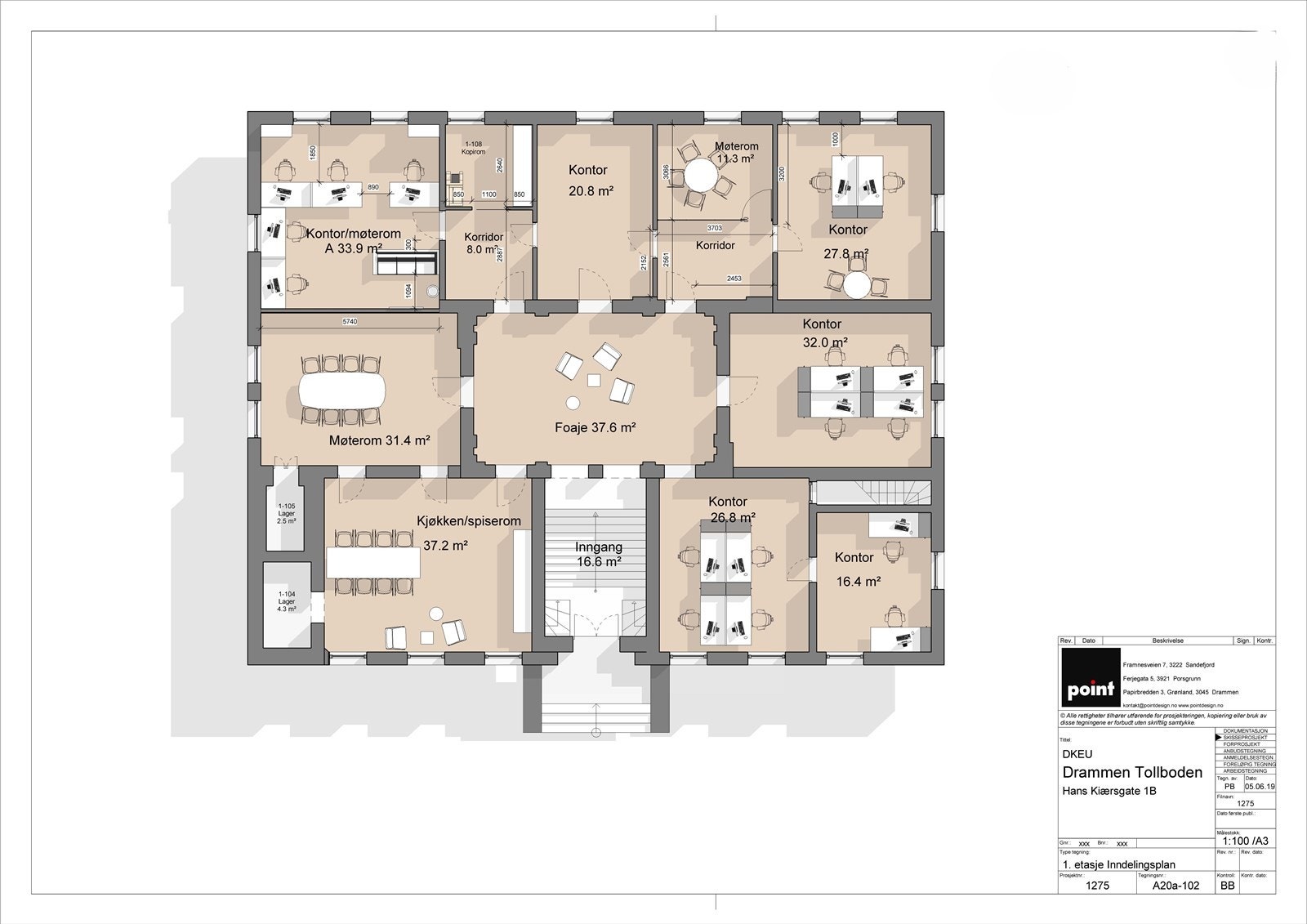 Planskisse Galleribilde