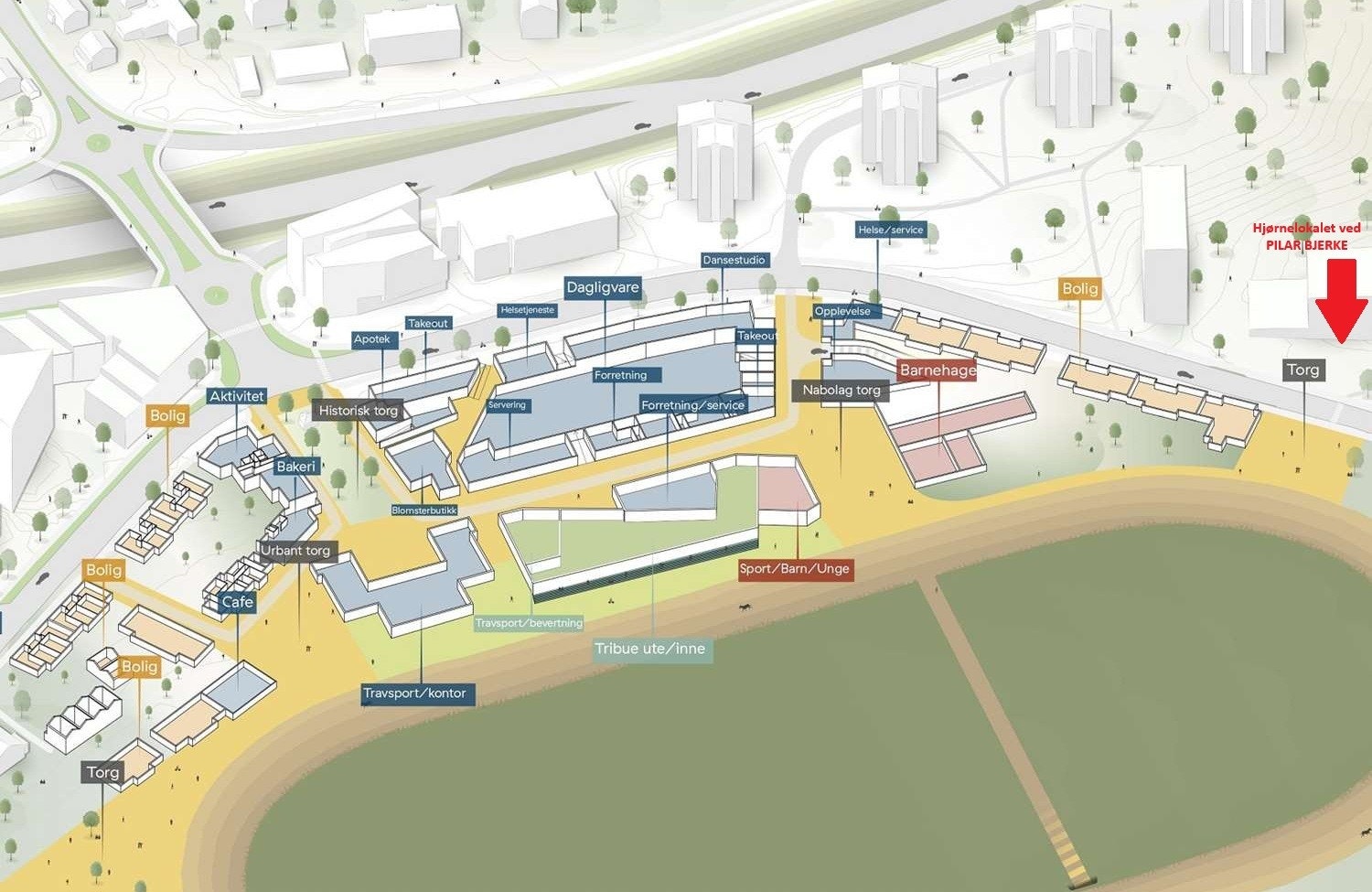 Bygulvsbilde av nærområdet de neste få årene! Her bygges det mye fremover! Galleribilde