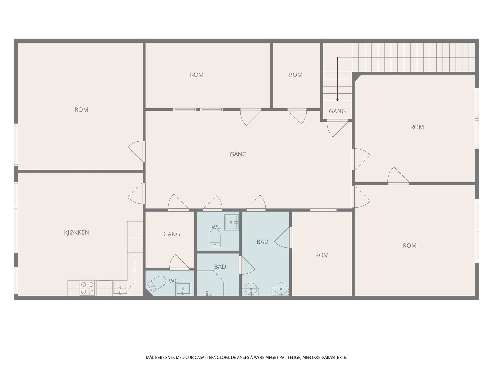 Plantegning av 2. etasje - kontorer. Galleribilde