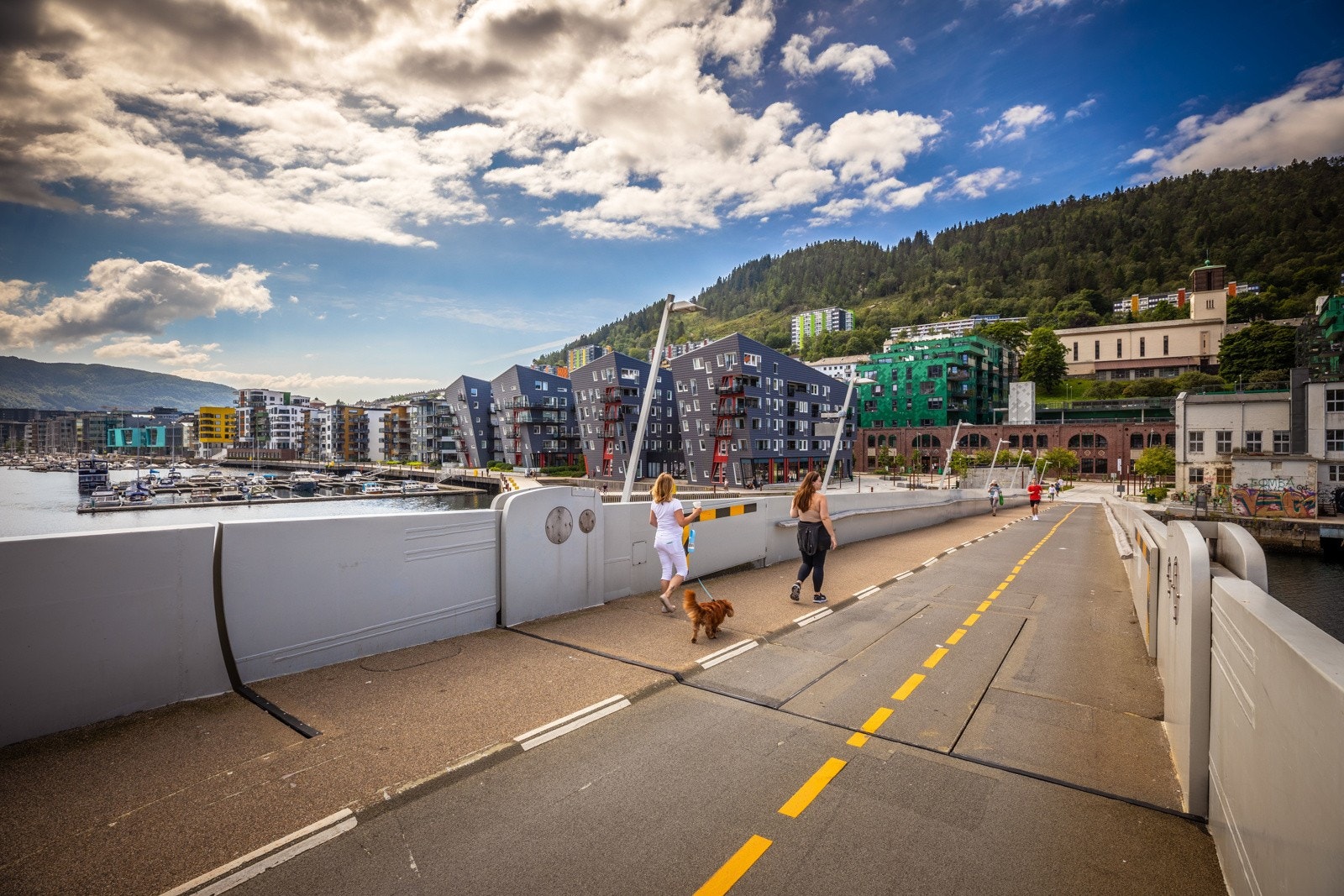 Flotte sykkel- og gangveier i området Galleribilde