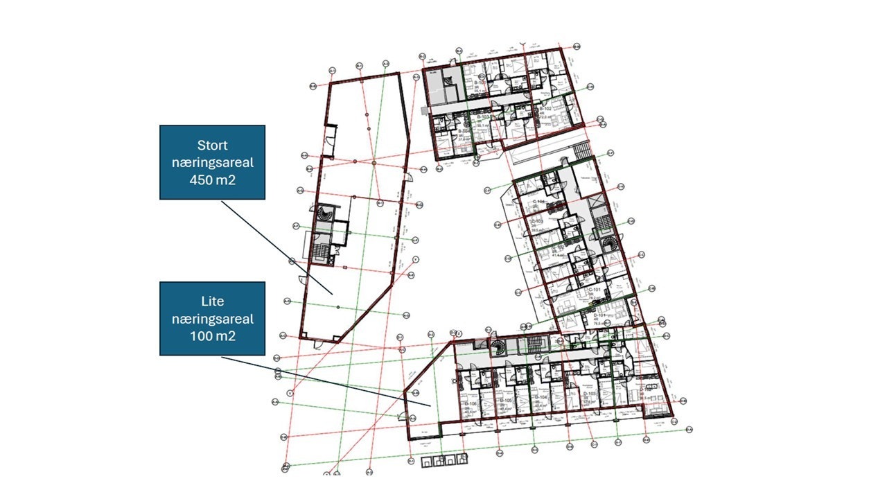 Oversikt næringsarealer Galleribilde