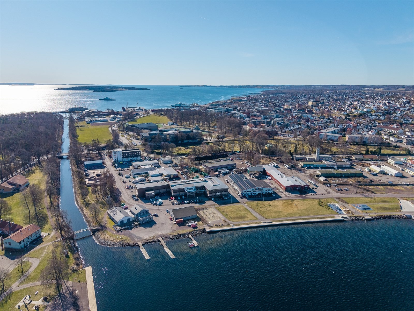 Dronefoto av området Galleribilde