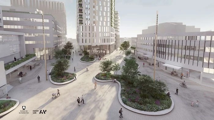 Illustrasjon Stasjonskvartalet Galleribilde