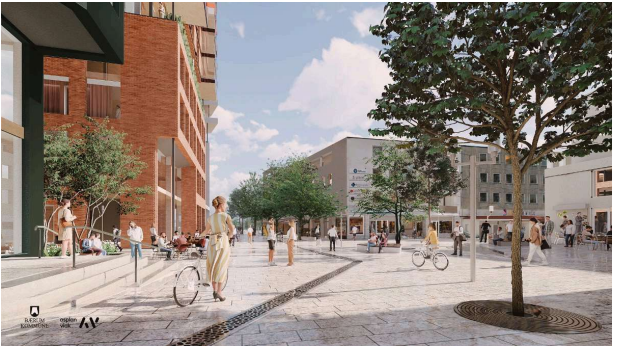 Illustrasjon Sentrumstorget Galleribilde