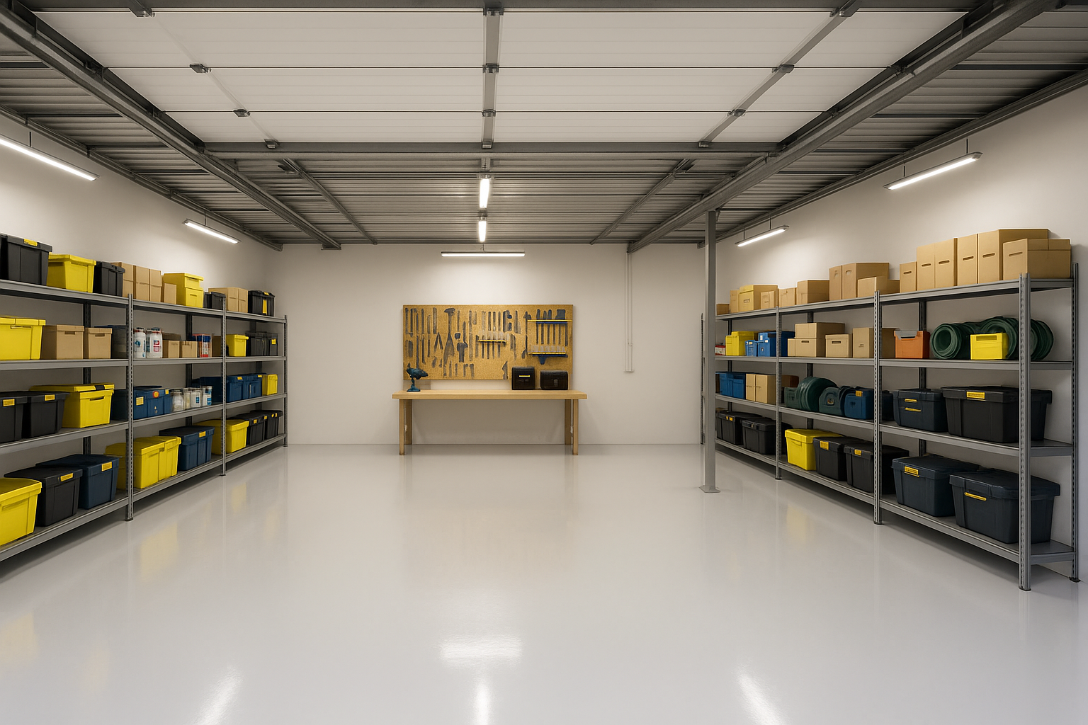 Slik kan seksjonen se ut - lagerseksjon med illustrert innhold. Galleribilde