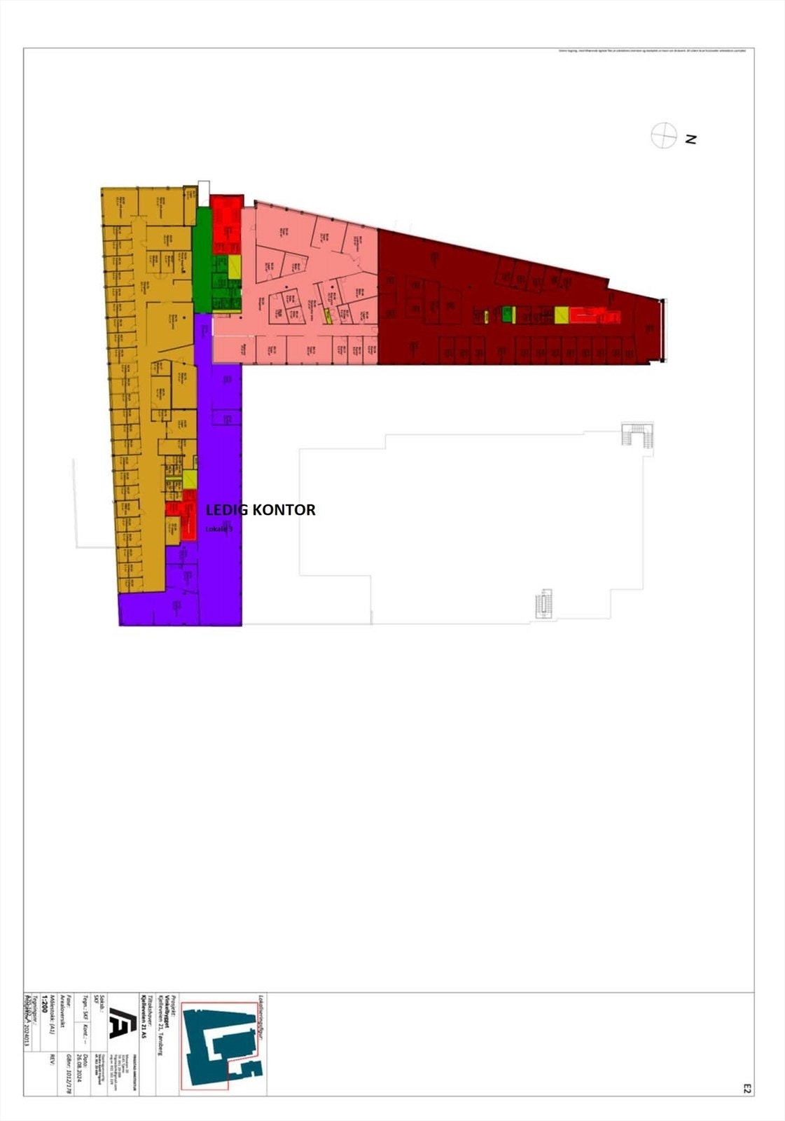 Tegning 2. etg. Galleribilde