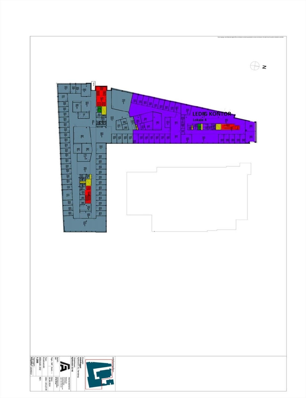 Tegning 3. etg. Galleribilde