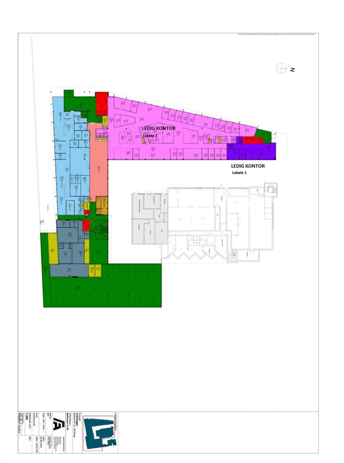 Tegning 1. etg. Galleribilde