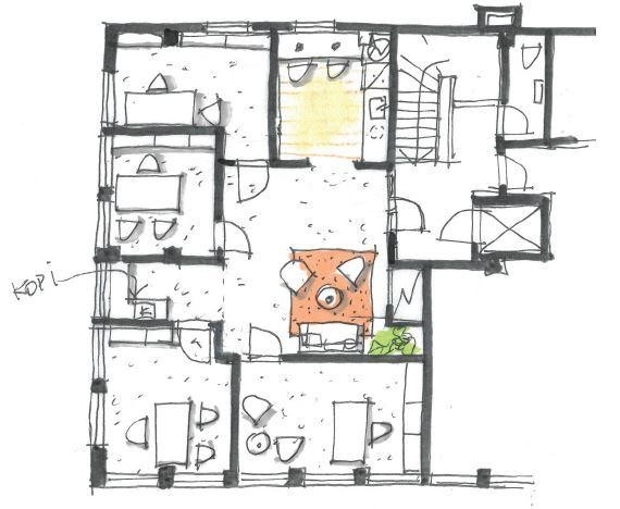 Mulig planløsning 3.etg Galleribilde