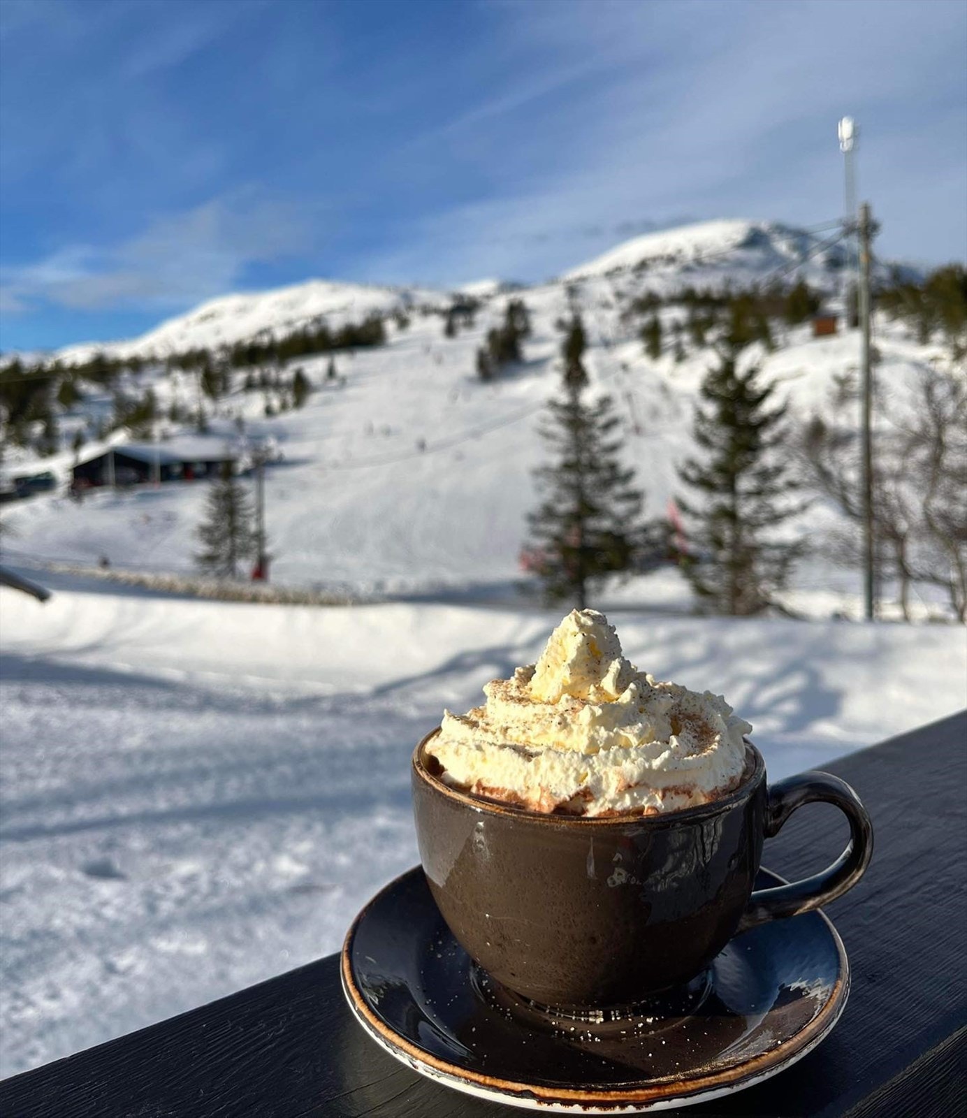 Kakao med krem er en sikker vinner på Lifjellstua Galleribilde