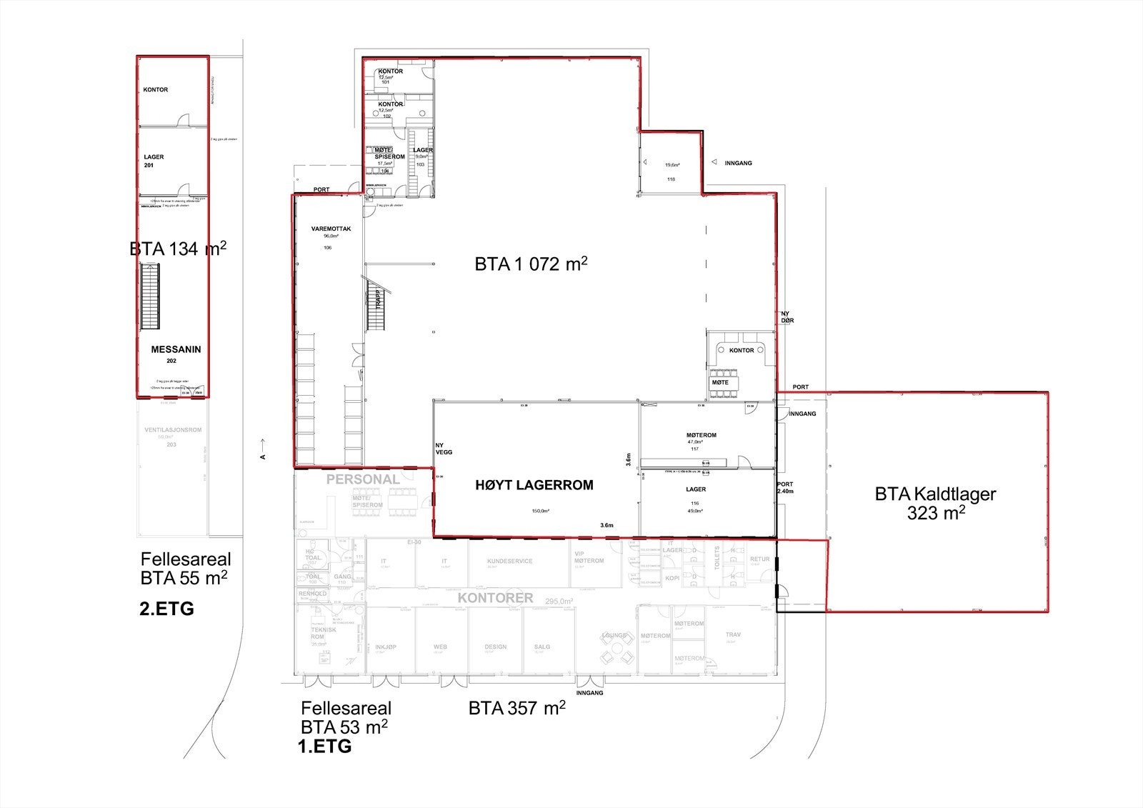 Plantegning Galleribilde