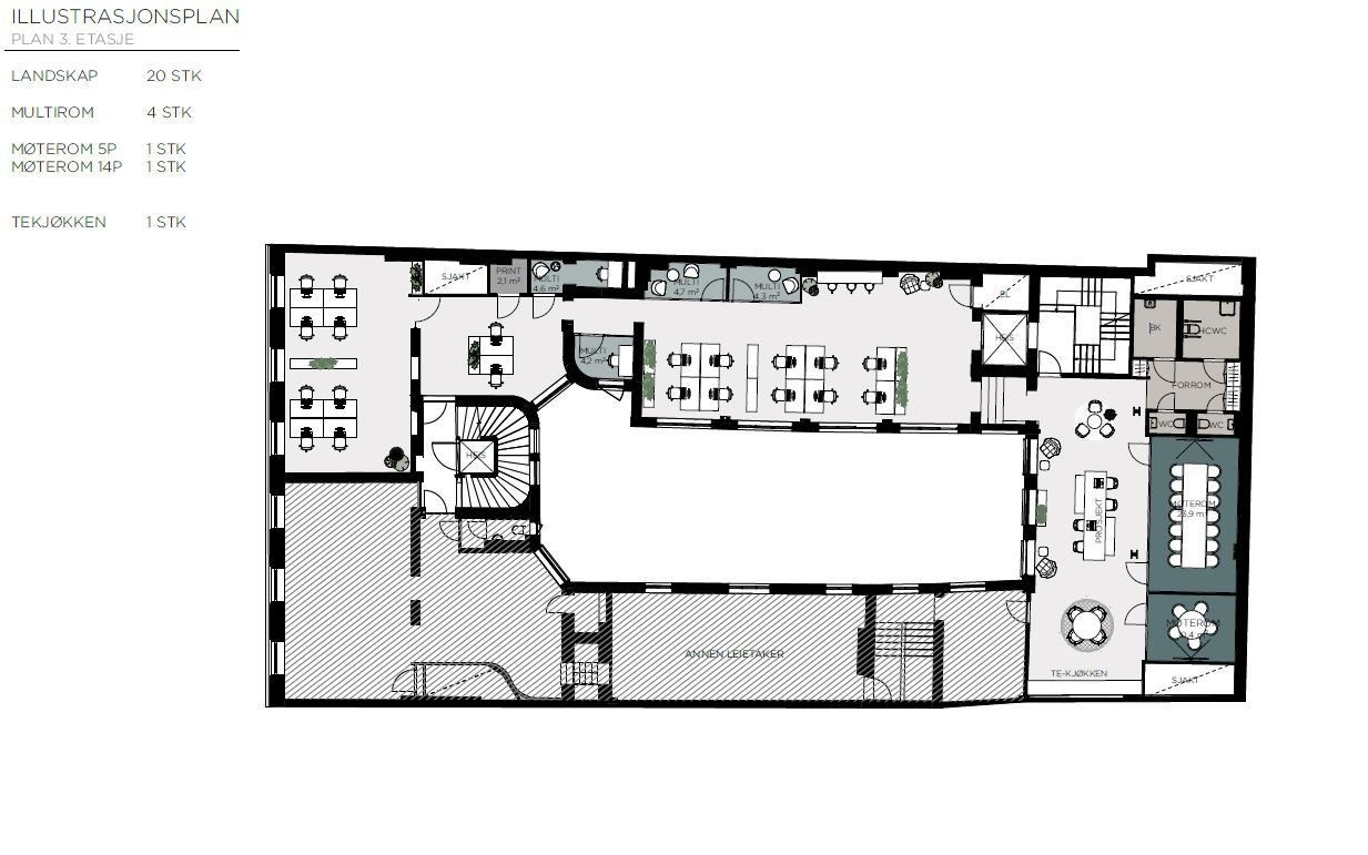 3. etasje - 511 kvm Galleribilde