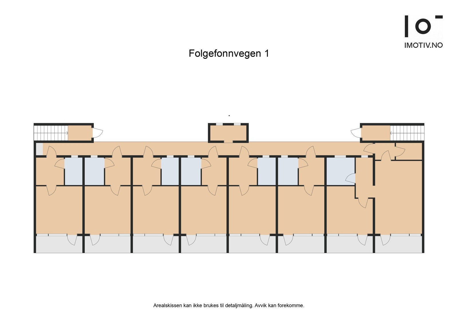 Planløsning leilighetsbygg bak Galleribilde