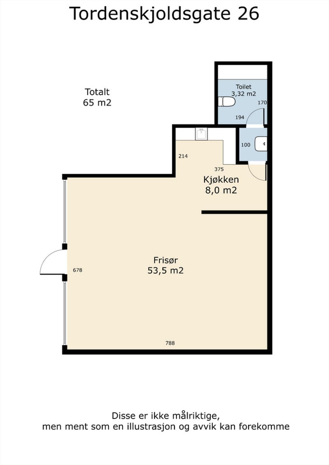 Plantegning med mål (avvik kan forekomme) Galleribilde