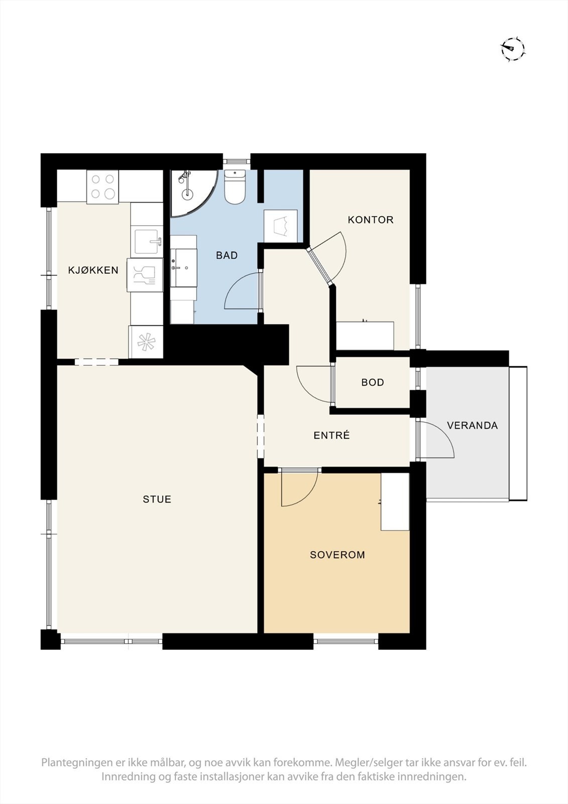 1. etasje - ikke godkjent til beboelse. Galleribilde